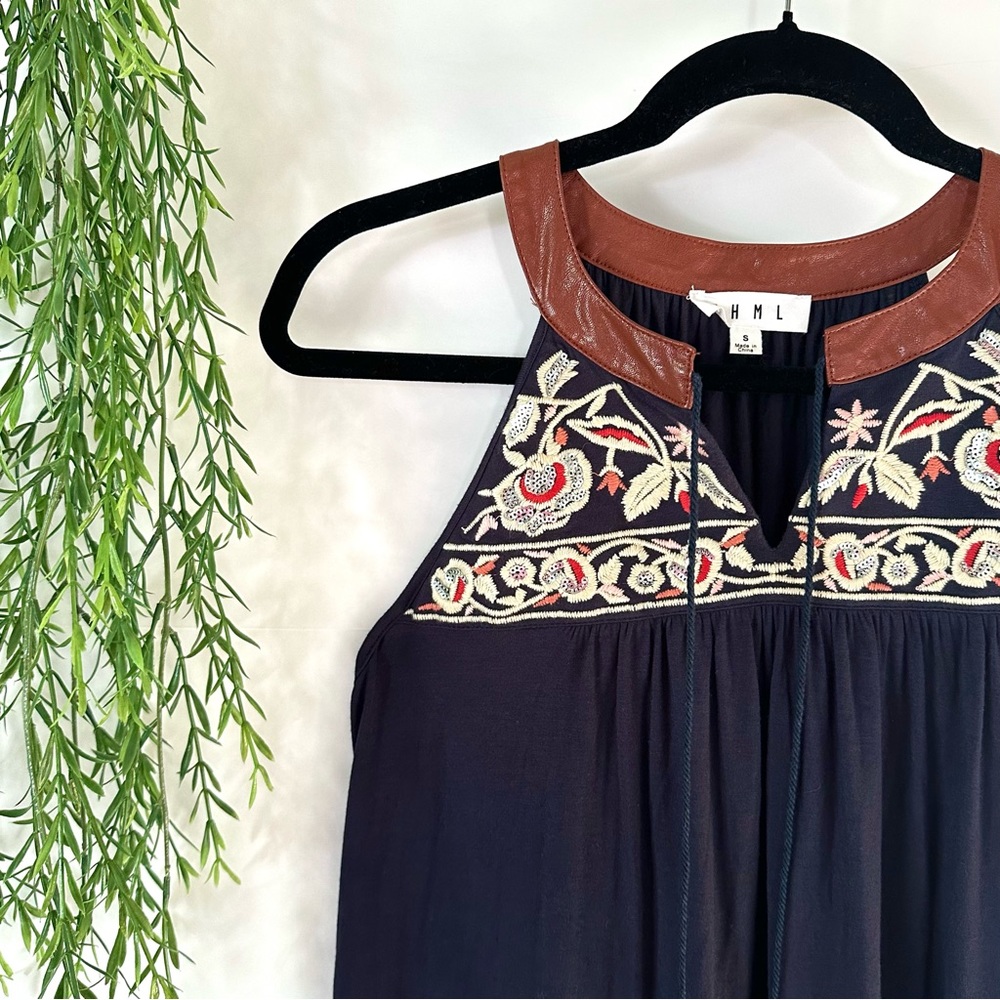 THML tank Women’s Embroidered Halter size S